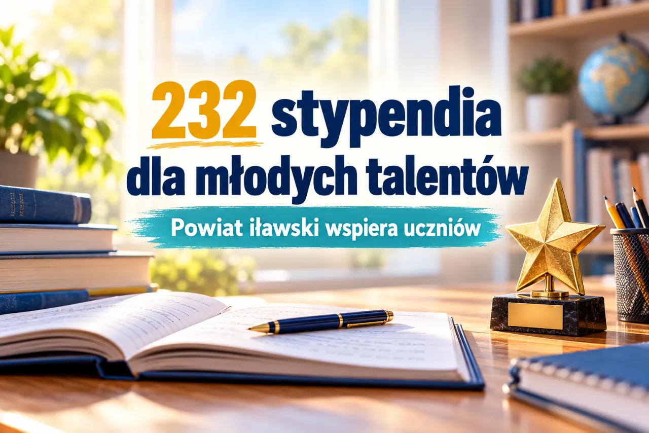 232 stypendia po 1 200 zł przyznał Starosta Powiatu Iławskiego uczniom szkół ponadpodstawowych
