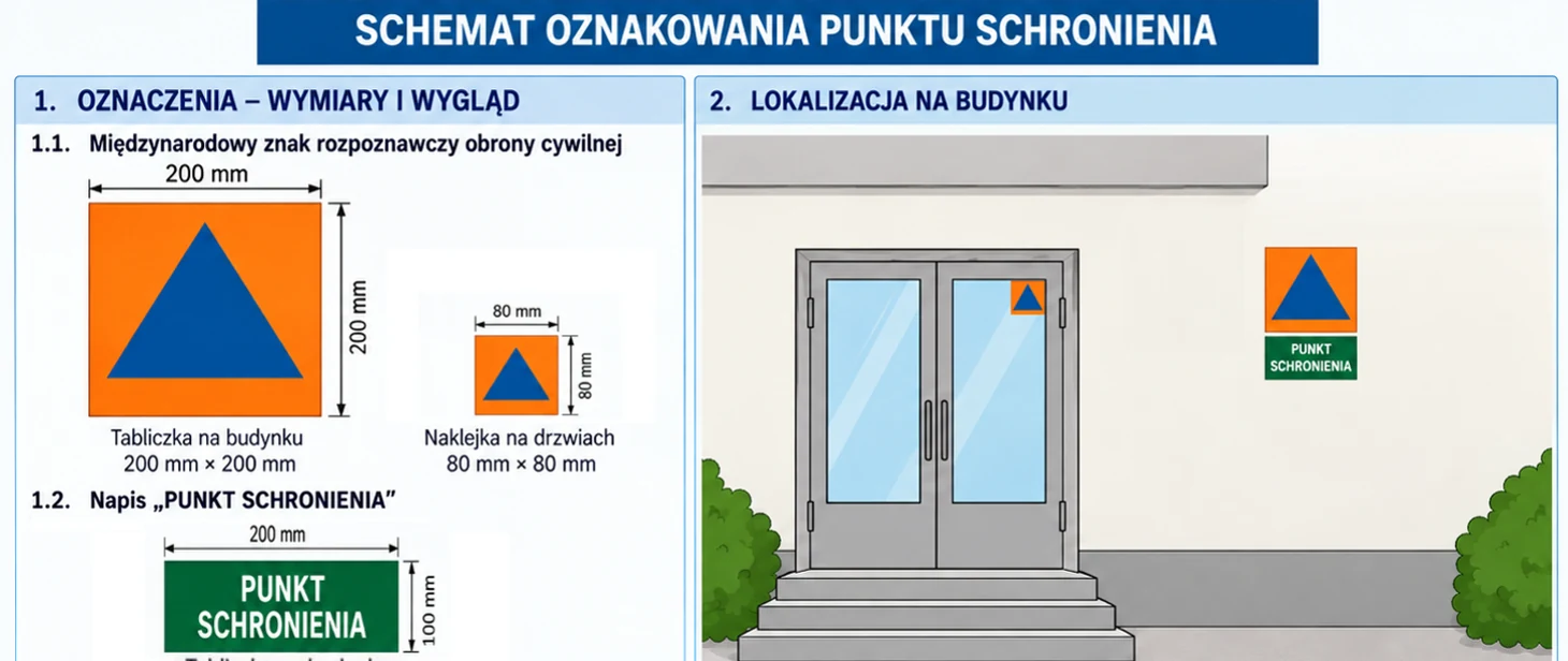 Punkty schronienia trzeba będzie oznaczyć specjalnymi znakami